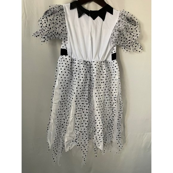 Rubies Opus Collection White/Black Polka Dot Tulle Ghost Girl Halloween Costume - Picture 5 of 10